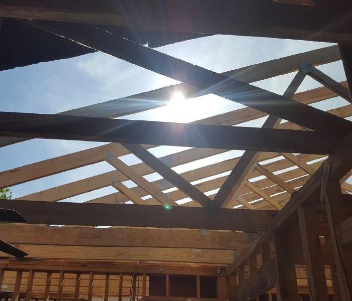 roof wood rafters and house framing